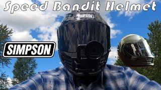 SIMPSON SPEED BANDIT HELMET REVIEW - PINLOCK INSTALL - INSTALL / REMOVE VISOR ON SPEED BANDIT HELMET