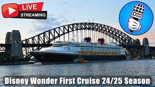 Disney Wonder Live Stream  Leaving Sydney Harbour for her First Cruise 24/25 Season