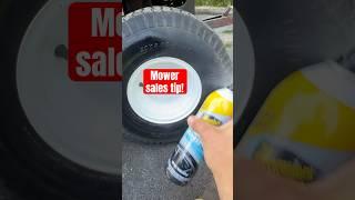 Sell your mower fast! #flip #mower #zeroturn #tip #tips #tireshine #￼meguiars #flipping #sales #lawn
