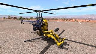 Crash Test Dummy Helicopter (DH Super Gnat) | BeamNG.drive