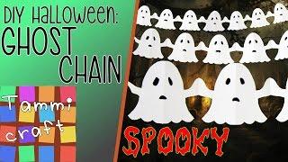 How to Make a Paper Chain of Ghosts - Great for Kids - Ghost Garland