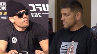 Nate Diaz Passes BLUNT to Nick Diaz during UFC 263 Post-Fight Press Conference