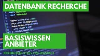 Worauf man bei Anbietern für die Recherche in Datenbanken achten sollte | infobroker vlog #28