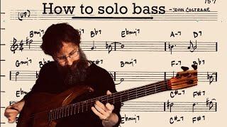 My approach to solo bass playing