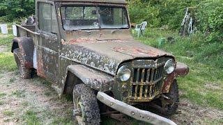 With it run after 43 years 1951 Willys jeep truck ￼