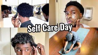 Self Care Day!  (Skin Care , Self Cut , Workout +Reflect)