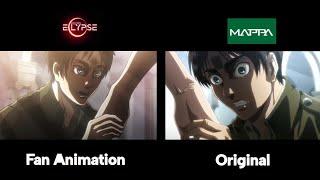 Attack on Titan | Fan Animted | Studio Eclypse vs MAPPA [Comparison]