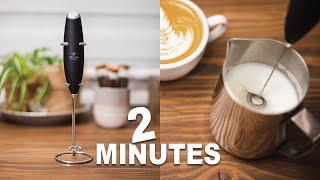 How To Make Latte Art with Handheld Frother | 2 MINUTES VIDEO TUTORIAL