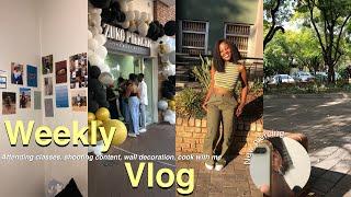 Weekly vlog: Trip to joburg, cook w/me, new piercing, wall deco etc. | University of Pretoria vlog