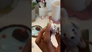 Paint with me: Custom pet charms #polymerclay #dogkeychain