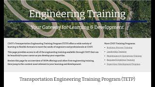 CDOT TETP Insights: Find Transportation Engineering Training on Learning Lane