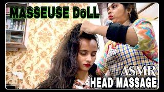 DEEP PRESSURE HEAD NECK EYE MASSAGE FOR INSOMNIA & STRESS RELIEF | Relaxation with Masseuse Doll