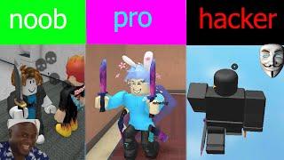 Roblox Murder Mystery 2 noob vs pro vs hacker