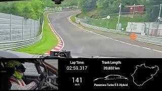 7:24,17 Minuten | Lars Kern fährt Nürburgring Bestzeit im Porsche Panamera Turbo S E-Hybrid