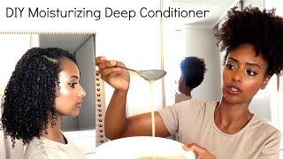 DIY Homemade Moisturizing Deep Conditioner Treatment on Dry Natural Hair