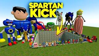 New Mega SPARTAN KICK All 3D Memes in Garry's Mod! RilGames!