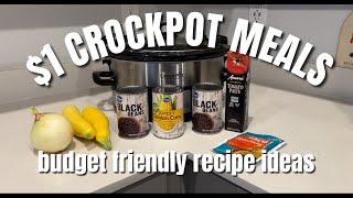 $1 CROCKPOT MEALS Budget Friendly Healthy Crockpot Recipe Ideas