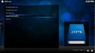 XIOS DS: How to install XBMC add-on from zip file