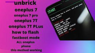 Unbrick OnePlus 7 / 7 Pro / 7T / 7T Pro - Fastboot Method how to flash stuck on boot stuck on logo