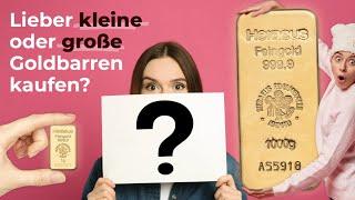 Worauf es bei Goldbarren ankommt: Was unterscheidet kleine von großen Goldbarren?