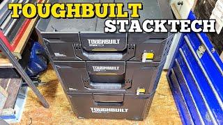 My first look at the new Toughbuilt Stacktech roller tool box set.