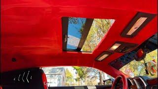 Spoiler sunroof installed on this Chevy Camaro.