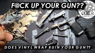 Did I Destroy My Handgun??  Handgun Vinyl WRAP Removal...GunSkins!!!