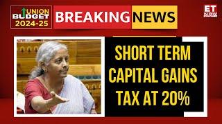 Budget 2024 Live Updates: Short Term Capital Gains Tax At 20% From 10% | Huge Simplification Of Tax