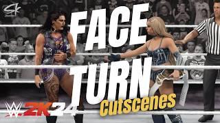 WWE 2k24 Top 10 FaceTurn Universe Mode CutScenes (+ Giulia and CAWs to download)