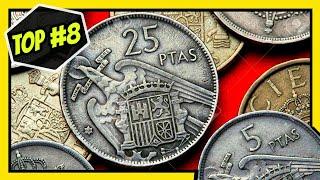  TOP 8: Monedas ESPAÑOLAS mas VALIOSAS (1939-1975) | PESETAS El Mundo de las Monedas