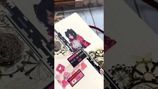 ASMR Cyber Punk Theme | Art Journal #asmrjournal #scrapbooking #journalingwithme