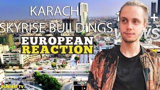 European Reaction on Karachi Skyline Montage Aerial 2020 | 4K Ultra HD |Karachi Street View Reaction