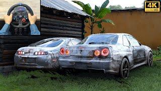 Rebuilding Nissan Skyline R34 GTR & Toyota Supra RZ MK4 | Forza Horizon 5 | Logitech g29 gameplay