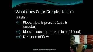 A glimpse from class on doppler basics...to know about our courses visit www.ultrasound.net.in