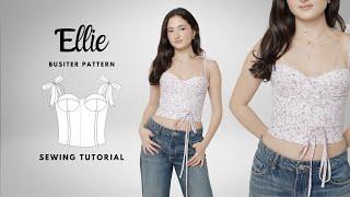 BUSTIER (CORSET) SEWING TUTORIAL +  SEWING PATTERN! ELLIE BUSTIER