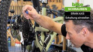 SRAM AXS - Einstellen der elektronischen Schaltung am MTB und EMTB