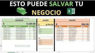  Como Hacer Una Tabla de INGRESOS y GASTOS en EXCEL  para ADMINISTRAR Un NEGOCIO 