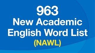 963 Most Important English Words for Understanding Academic Text (NAWL)