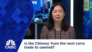 As a low-yielding currency, is the Chinese Yuan the next carry trade to unwind?