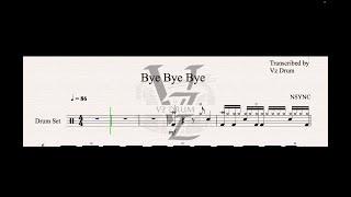 NSYNC - Bye Bye Bye (Deadpool 3 Soundtrack) Drum Score [ Drum Sheet Music Play Along ]