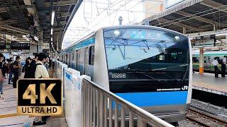 【4K Train View】JR Keihin-Tohoku Line from Yokohama St. to Akihabara St.