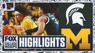 No. 14 Michigan State Spartans vs. No. 12 Michigan Wolverines Highlights | FOX College Hoops