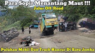 Sopir Menantang Maut || Terekam Jelas Mobil Dan Truck Hancur Di Batu Jomba