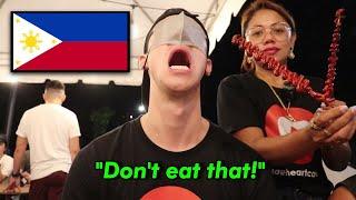 Trying the CRAZIEST FILIPINO Streetfood - BLINDFOLDED! 