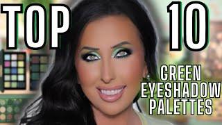 TOP 10 Green Eyeshadow Palettes from my 600+ piece collection! Natasha Denona, Beauty Bay, ColourPop