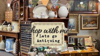 *NEW* SHOP WITH ME!! | LETS GO FIND FALL DECOR | ANTIQUING | HUGE ANTIQUE MALL | BRASS ARMADILLO