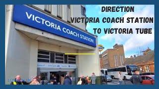 Walking from Victoria Coach Station to London Victoria Train Station & Tube / April 2024