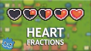 Heart Fractions in Godot | ARPG S02E07 | Godot 4 | tutorial | GDScript