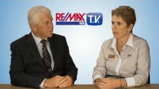 RE/MAX Operations Manager, Vicki Veaney with Geoff Baldwin