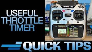 Useful Throttle Timer On Your Futaba Transmitter | Quick Tip | Motion RC